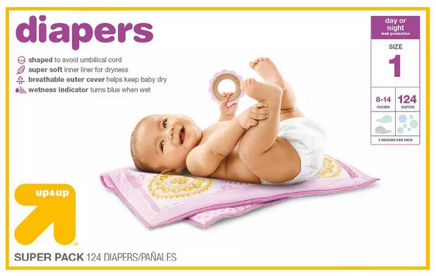 Up & Up Diapers Super Packs Just $11.57 Each After Target Gift Card