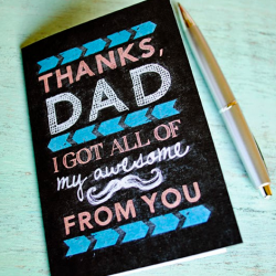 Free Printable Chalkboard Father’s Day Card