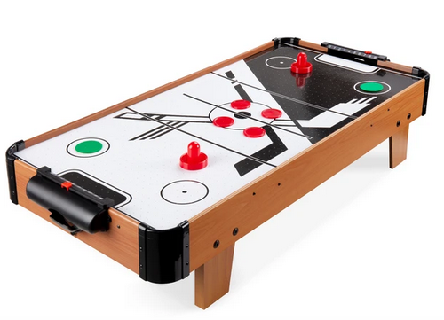 Tabletop Air Hockey Game Table w/ 2 Blower Fans