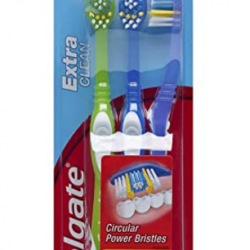Colgate Extra Clean Full Head Toothbrush, Medium - 3 Count