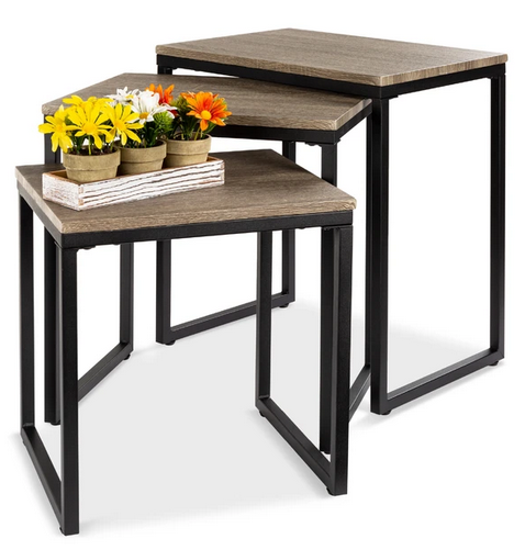 3-Piece Modern Stackable Nesting Coffee Table Home Accents Set
