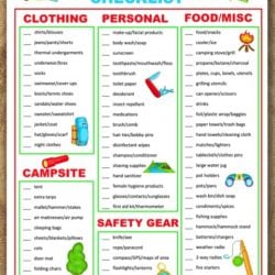Free Printable Camping Checklist