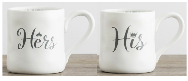 His and Hers Thrown Mugs