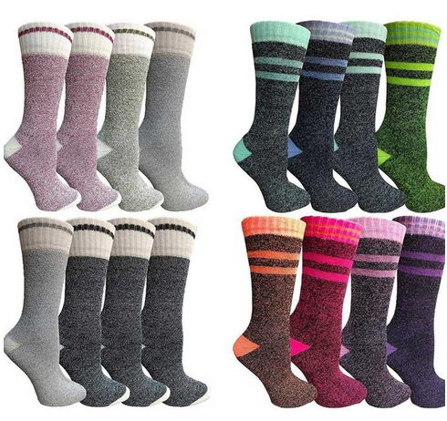 8 Pairs Women's Thermal Tube Socks