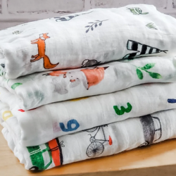 Bamboo/Cotton Muslin Swaddle Blanket
