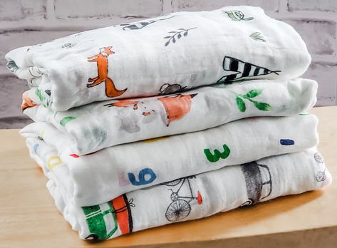 Bamboo/Cotton Muslin Swaddle Blanket