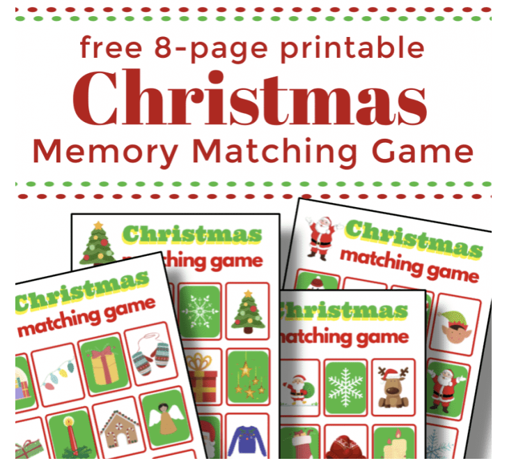 Free Printable Christmas Memory Matching Game for Kids | Money Saving Mom®