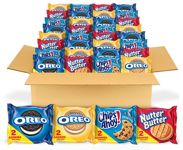 Oreo Original, Oreo Golden, Chips AHOY! & Nutter Butter Cookie Snacks Variety Pack