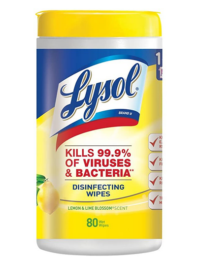 Lysol Disinfecting Wipes, Lemon & Lime Blossom, 80ct 