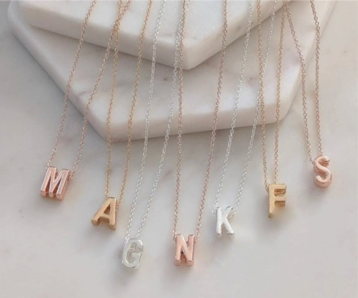 Tiny Initial Necklaces