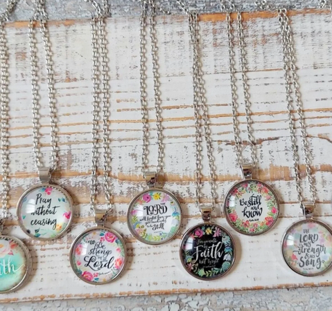Bible Verse & Hymns Necklaces