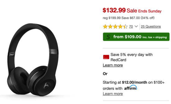 Price Comparison of Beats Headphones