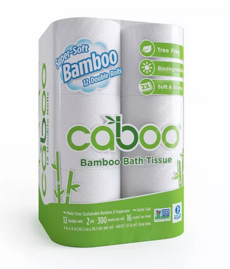 Caboo Bamboo Toilet Paper 12-pack 