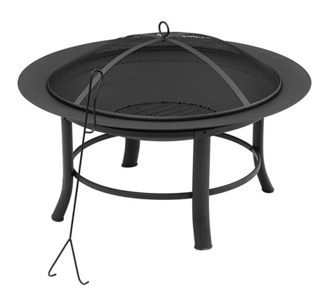 Mainstays 28" Fire Pit with PVC Cover and Spark Guard
