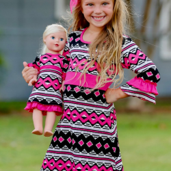Matching Girl's and Doll Dress Sets