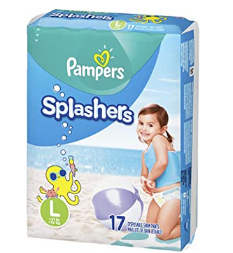 Pampers Splashers Swim Diapers Size L 17 Count 