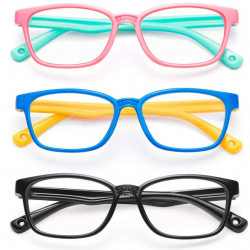 Blue Light Blocking Glasses for Kids 3 Pack