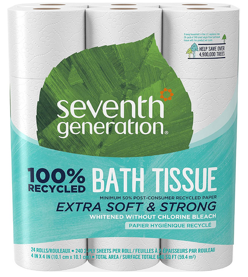 Seventh Generation White Toilet Paper 2-Ply 100% Recycled Paper