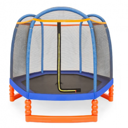 Kids Enclosed Trampoline w/ Safety Net