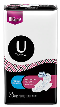U by Kotex Security Pads 36-Count Packs