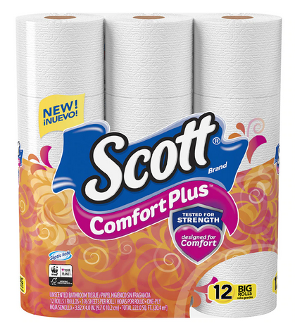 Scott ComfortPlus Bathroom Tissue 12 BIG Rolls