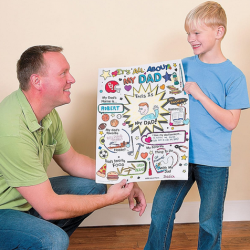 Large Fill In Father's Day Coloring Poster