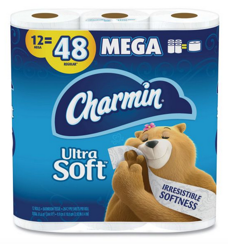 Charmin Ultra Soft Bath Tissue 12 Mega Rolls