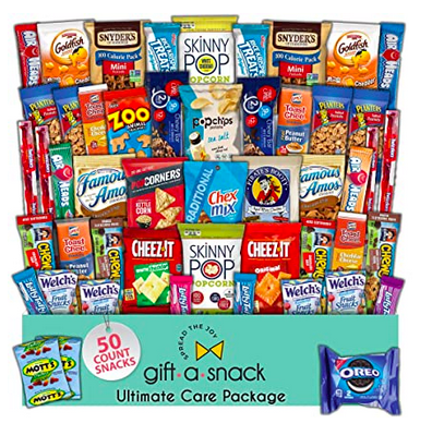 Snack Box Variety Pack Care Package (50 Count) 