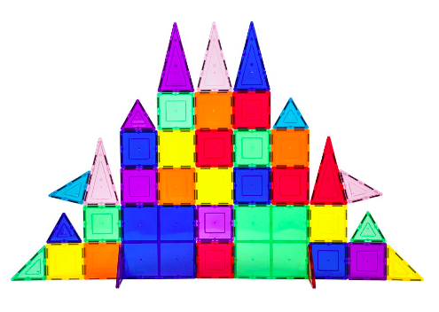 61-Piece 3D Magnetic Building Tile Play Set 