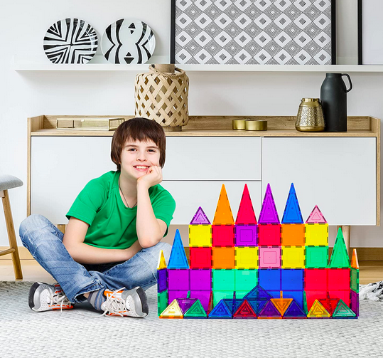 PicassoTiles 60-Piece Magnet Building Tiles Set 