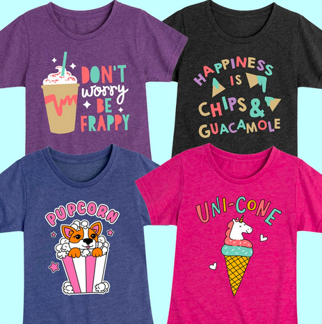 Girls Funny Food T-Shirts