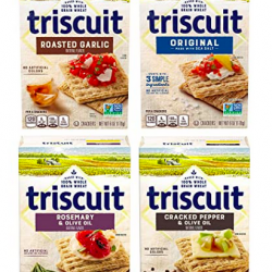 Triscuit Whole Grain Crackers 4 Flavor Variety Pack, 4 Boxes