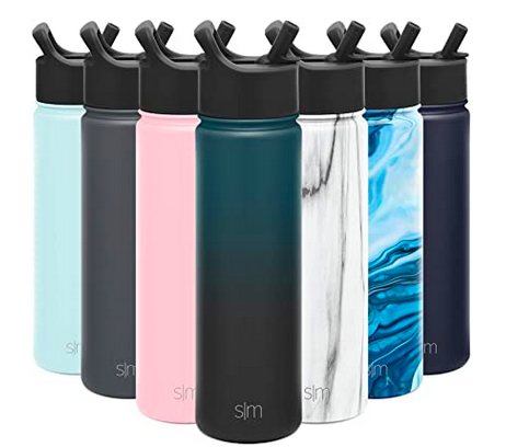 Simple Modern Insulated Water Bottle with Straw Lid 