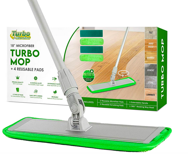 Turbo Mops Microfiber Mops For Floor Cleaning - Tile & Wood Floor