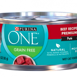 Purina ONE Beef Recipe Pate Grain-Free Canned Cat Food