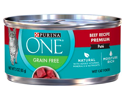 Purina ONE Beef Recipe Pate Grain-Free Canned Cat Food