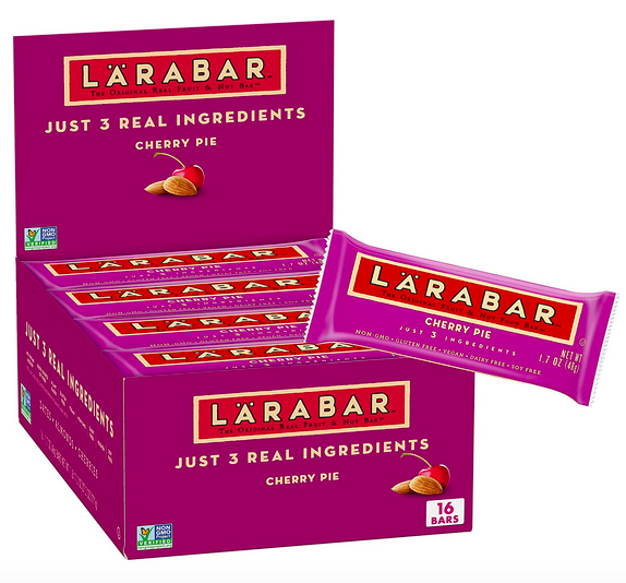 Larabar Cherry Pie, Gluten Free Vegan Fruit & Nut Bar, 1.7 oz Bars, 16 Ct 