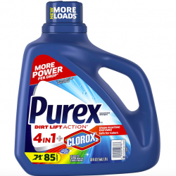 Purex Liquid Laundry Detergent Plus Clorox, Original Fresh, 128 Fl Oz