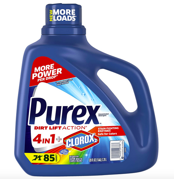 Purex Liquid Laundry Detergent Plus Clorox, Original Fresh, 128 Fl Oz 