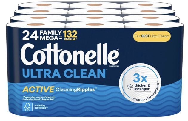 Cottonelle Ultra CleanCare Soft Toilet Paper (24 Family Mega Rolls) just $20.69 shipped!