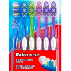 Colgate Extra Clean Full Head Toothbrush, Medium - 6 Count