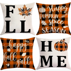 Home Fall Pillow Covers 18x18 Set of 4