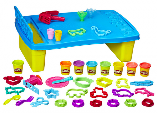 Play-Doh Play 'N Store Kids Play Table for Arts & Crafts Activities with 8 Non-Toxic Colors