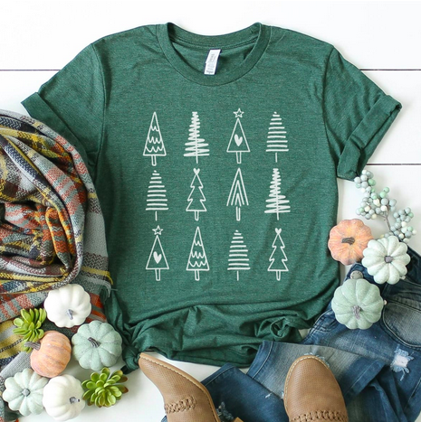 Christmas Trees Popular Graphic Tee