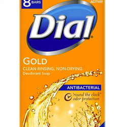 Dial Antibacterial Bar Soap, Gold, 4 Ounce (Pack of 8)