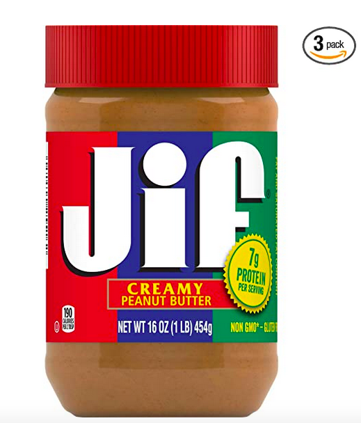 Jif Creamy Peanut Butter, 16 Ounces (Pack of 3) 