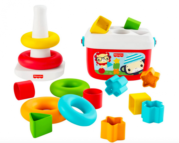 Fisher-Price Baby's First Blocks and Rock-a-Stack gift set