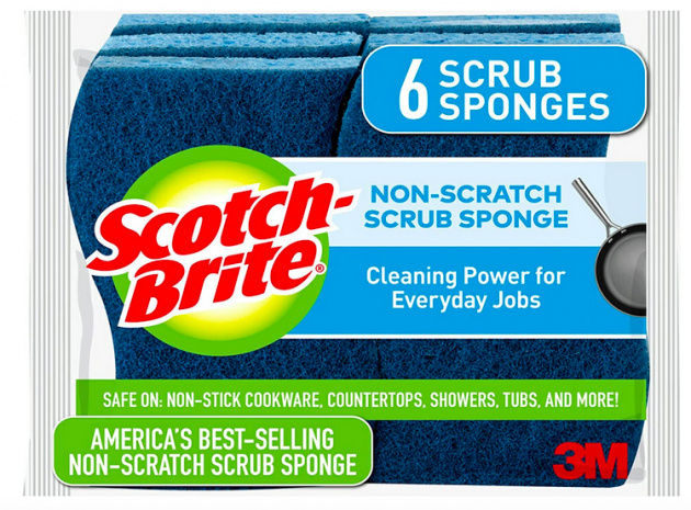 Scotch-Brite Non-Scratch Scrub Sponges, 6 Scrub Sponges 