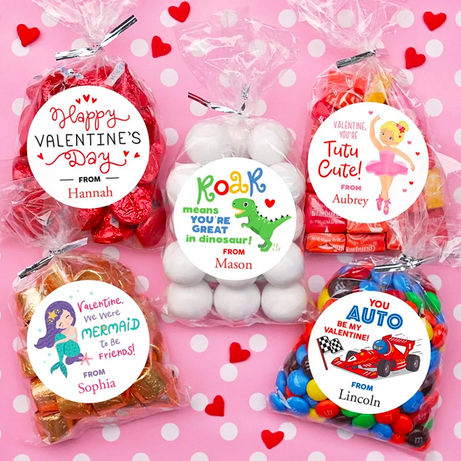 Valentine's Day Labels & Bags | Set Of 24