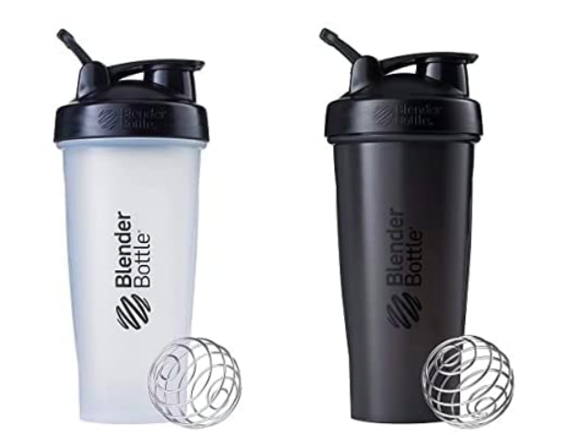 BlenderBottle Classic Shaker Bottle Perfect for Protein Shakes and Pre Workout, 28-Ounce (2 Pack)